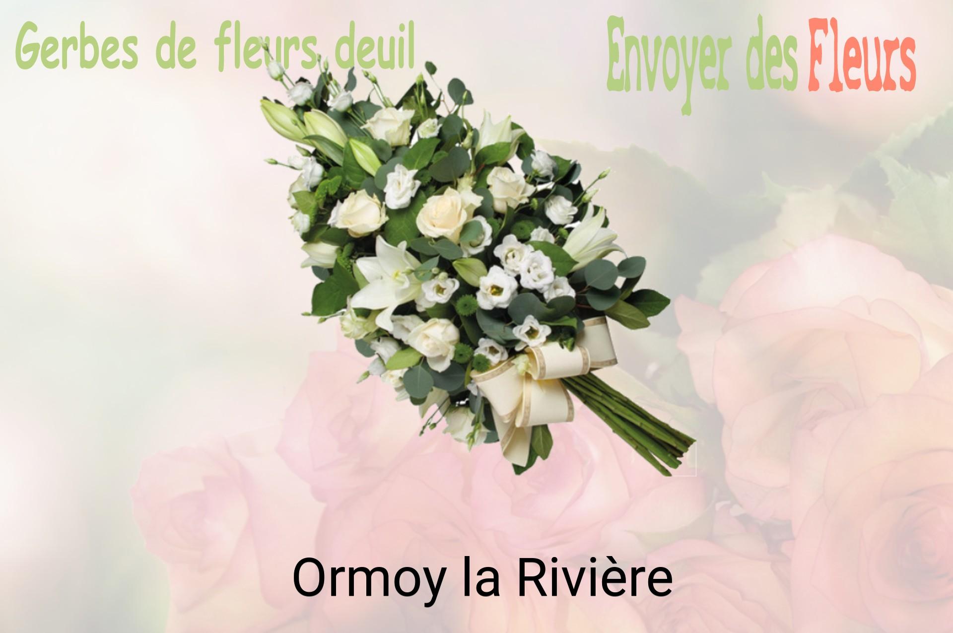 Gerbe de fleurs de deuil livrée à Ormoy-la-Rivière